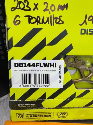 Disco Freno Galfer Cashima 203mm 6 Tornillos