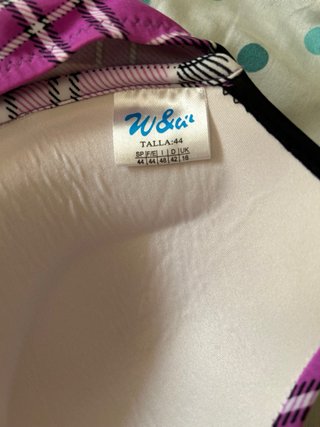 Sujetador bikini estampado cuadros