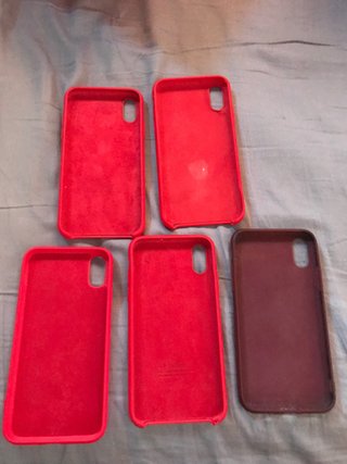 Set 5 custodie iPhone X rosse Apple