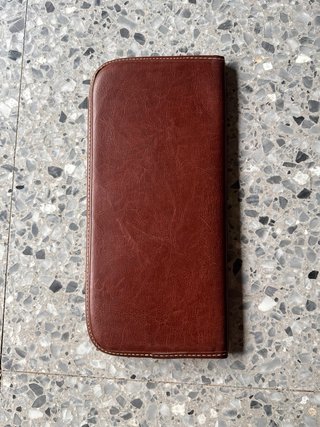 Portatarjetas de piel Balenciaga Marrón 30cm