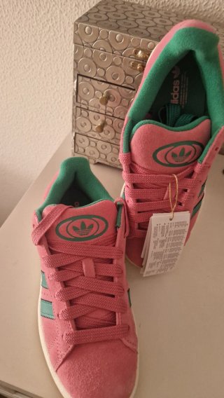 Zapatillas Adidas Campus Rosa y Verde