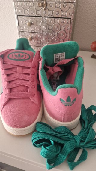 Zapatillas Adidas Campus Rosa y Verde