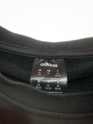 Sudadera Adidas Vintage Negra Estampada Talla XS