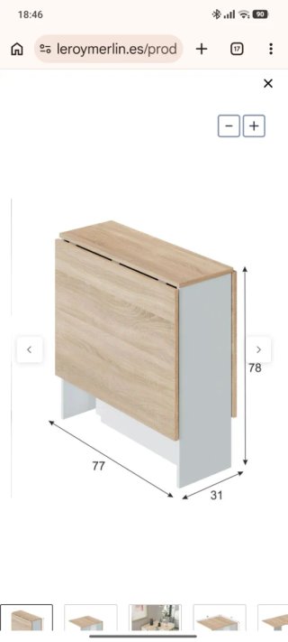 Mesa extensible madera