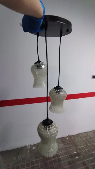 Conjunto de 4 lámparas de cristal