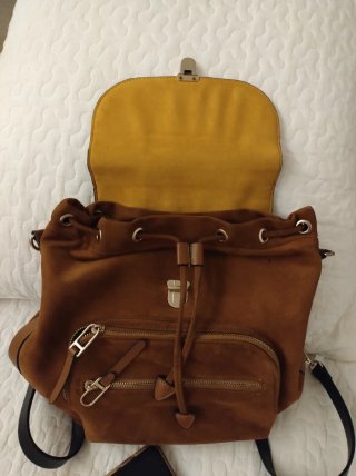 Mochila elegante ante y pelo