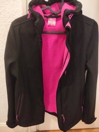Abrigo marca Tenth Negro y Rosa Talla S