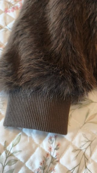 Chaqueta pelo bomber marrón talla única
