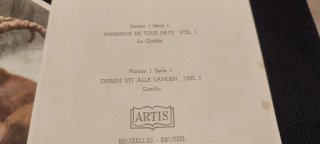15 cromos Artis serie 1 animales 1950