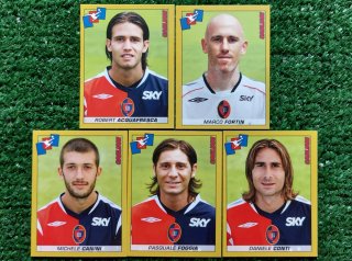 5 figurine Panini Cagliari 2007/08