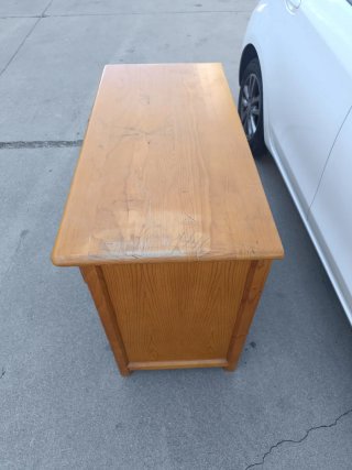 Escritorio madera pino finales años 80