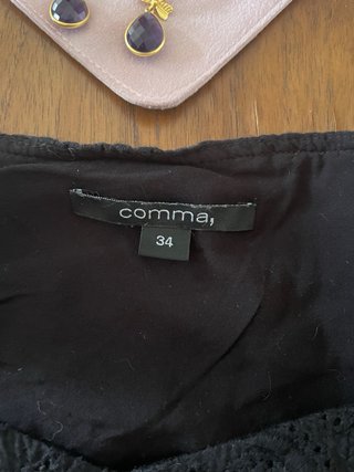 Blusa negra manga abullonada talla 34