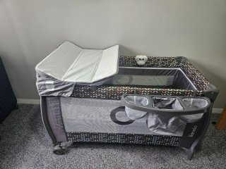 Cuna de Viaje Bebé 0-36 Meses + colchón 120x60x12