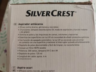Aspirador Antiácaros SilverCrest 300W