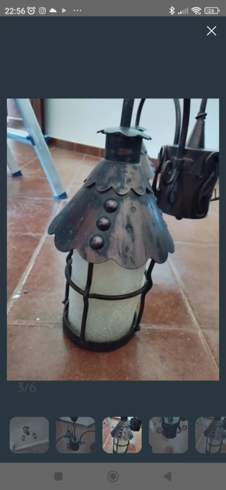 Lámparas rústicas (3 unidades)
