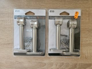 Soportes Barra Cortina Metal Ø20