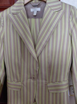 Traje de chaqueta y pantalón rayas S