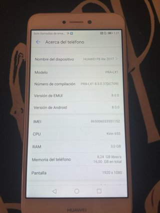 Telefono Huawei Bianco