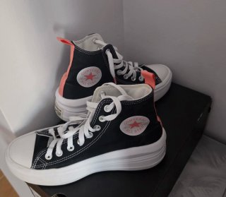 Converse plataforma negra/rosa Talla 38.5