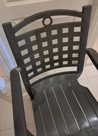 Sillas de exterior/terraza negras (2 unidades)