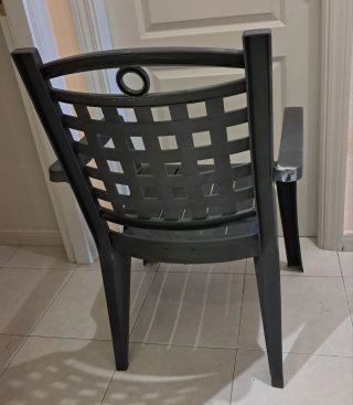 Sillas de exterior/terraza negras (2 unidades)