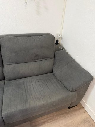 Sofá Cama Italiano Gris Tela. En buen estado
