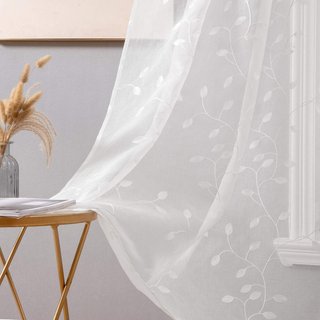 Visillos Bordados Blancos