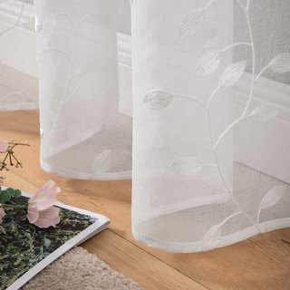 Visillos Bordados Blancos