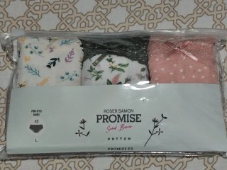 Lote 3 bragas Promise Talla L