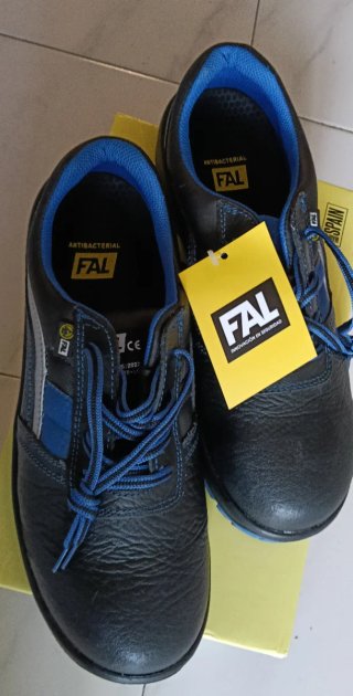 Zapatos de trabajo FAL negros y azules talla 43