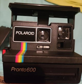 Fotocamere istantanee Polaroid nere e rosa, Barbie