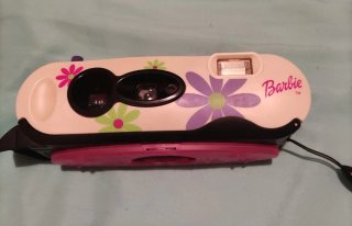 Fotocamere istantanee Polaroid nere e rosa, Barbie