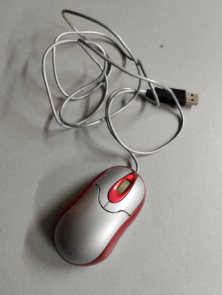MINI RATÓN TARGUS USB PLATA Y ROJO