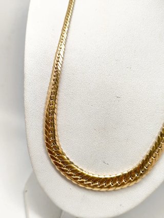 ORO NUEVO 18K Gargantilla plana estilo cubana 45cm