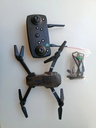 Dron E88Pro Plegable Doble Cámara +Mando+maletin
