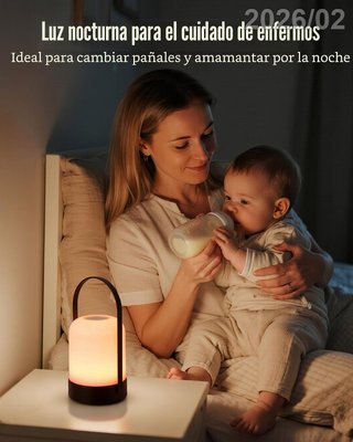 NIXTRVE Lampara Mesa LED Recargable USB-C Metal