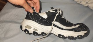 Zapatillas deportivas Skechers negras y rosas
