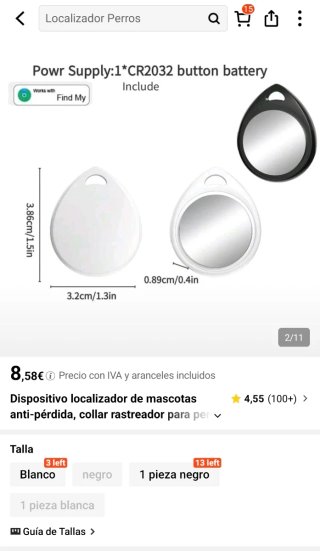 Localizador GPS para perros anti-pérdida