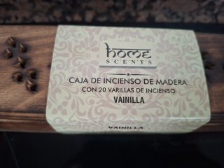Caja de incienso de madera Home Scents Vainilla