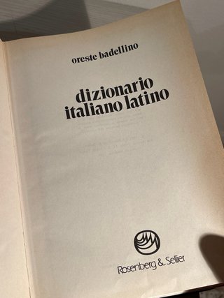 Dizionario Latino Italiano Calonghi Badellino