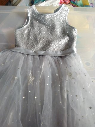 Vestido niña lentejuelas y falda de tul talla 3-4