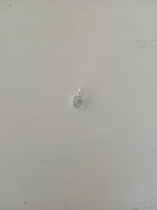 Pingente Prata com Pedra Brilhante
