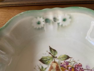 Ensaladera Antigua Porcelana Frutas