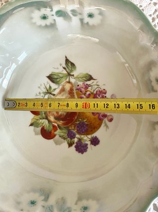 Ensaladera Antigua Porcelana Frutas