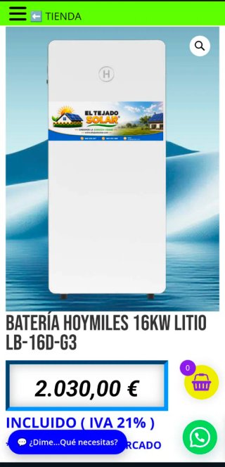 Batería Litio Hoymiles 16kW LB-16D-G3