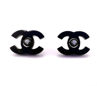 Pendientes Chanel Doble C Negro