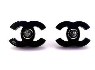 Pendientes Chanel Doble C Negro