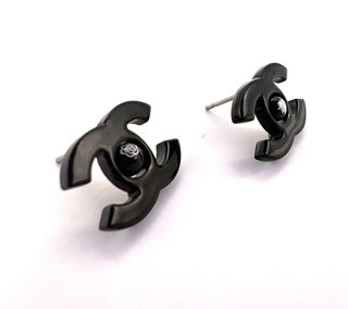 Pendientes Chanel Doble C Negro