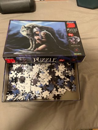 Puzzle 3D Lobo y Chica 500 Piezas