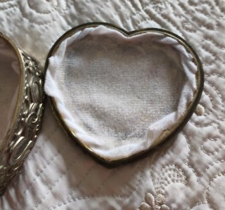 Joyero Corazón Vintage Metal Plateado